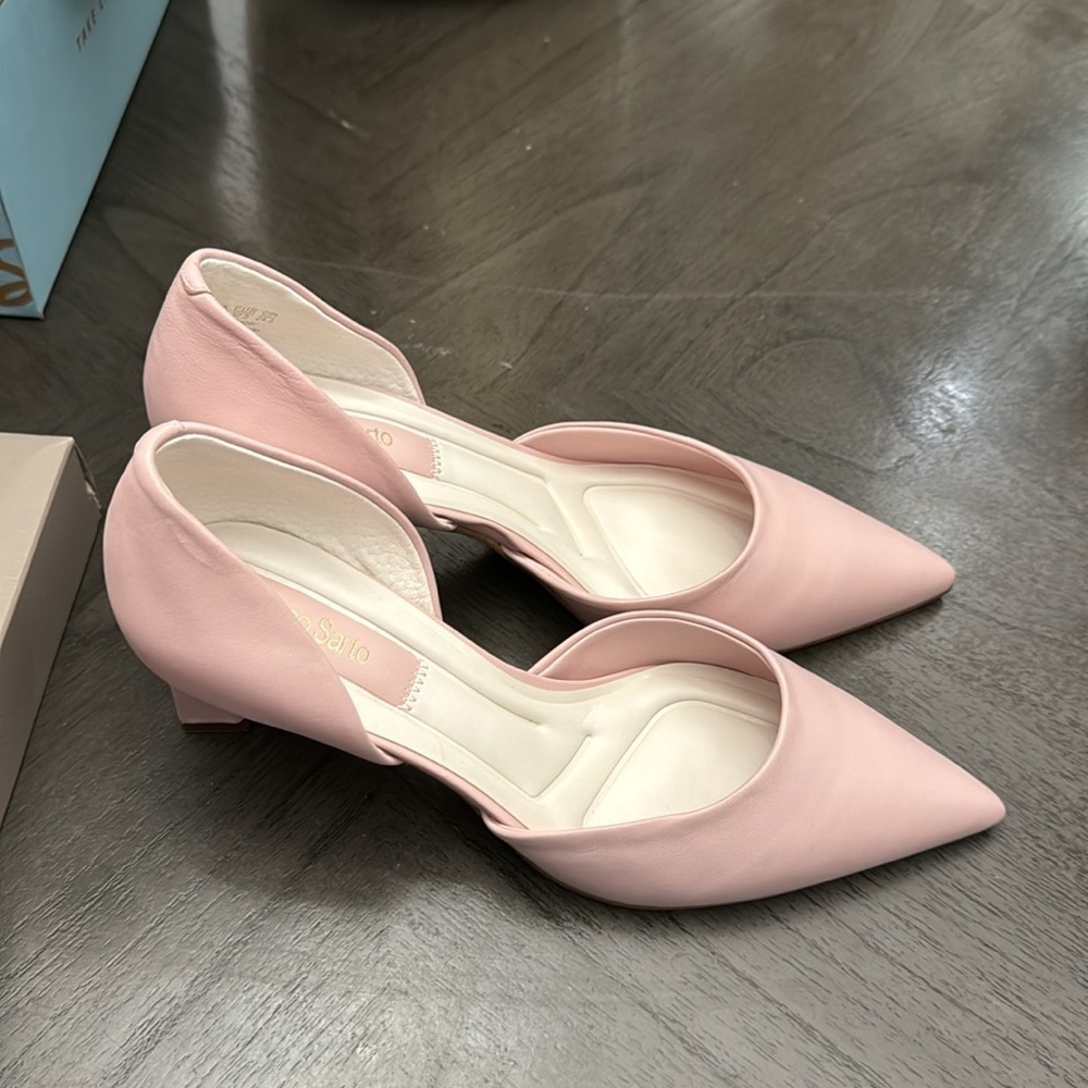 FRANCO SARTO Trix Pumps Women's Shoes In Pink Leather - Picture 5 of 7
